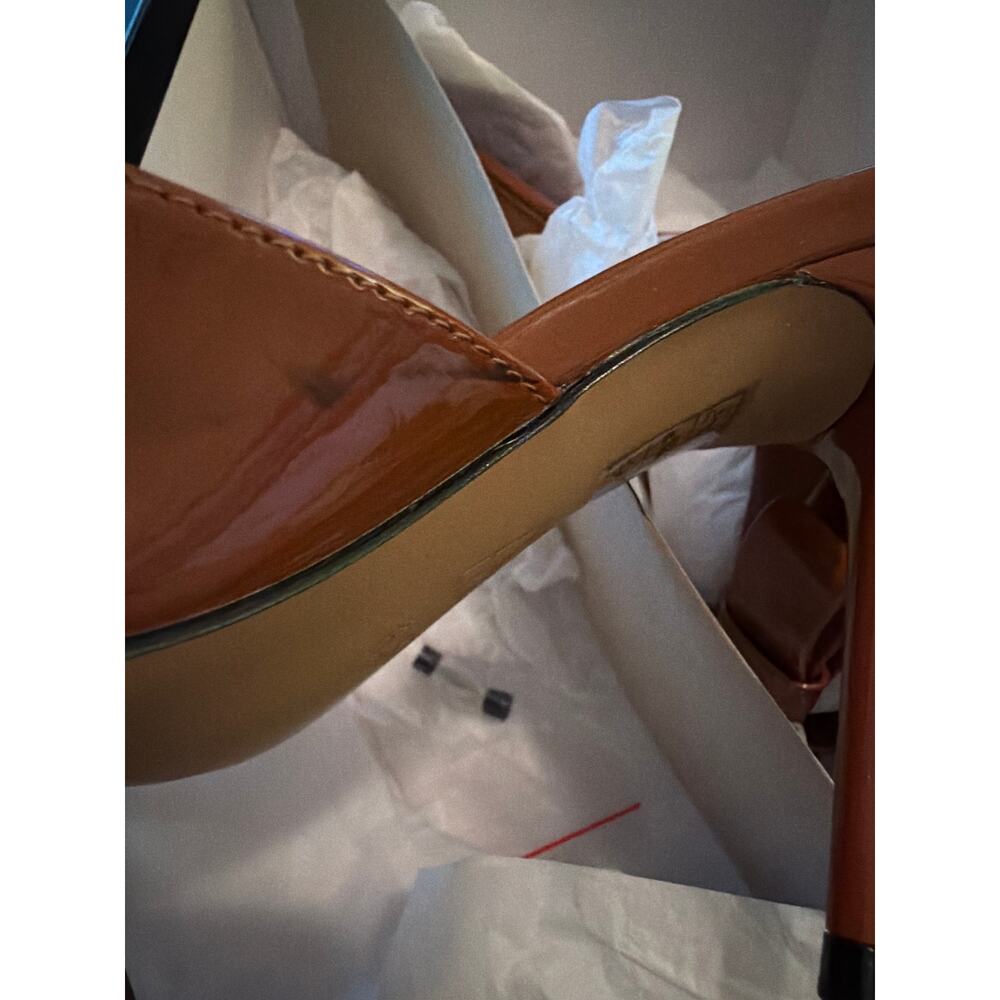 Aminah tan bow heel mule Giselle $195 size 6.5 - Picture 5 of 6